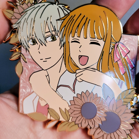 3" Fruits Basket Enamel Pin - Picture 3 of 3